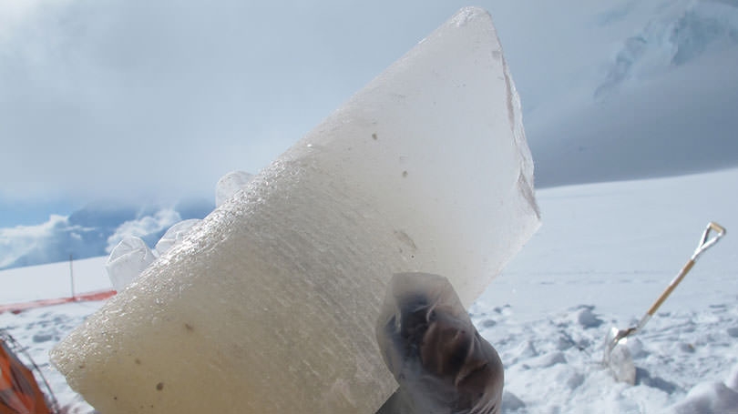Image of drilled ice core