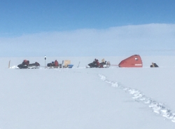 Greenland research sled research equipment strung on sled in Greenland